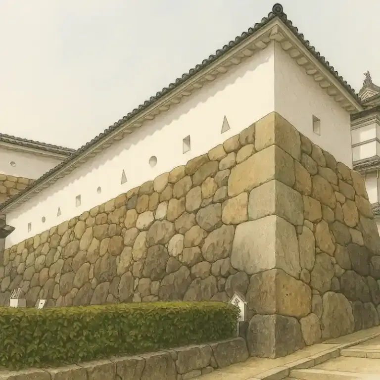 South Earthen Wall of Hishi-no-Mon (菱の門南方土塀)