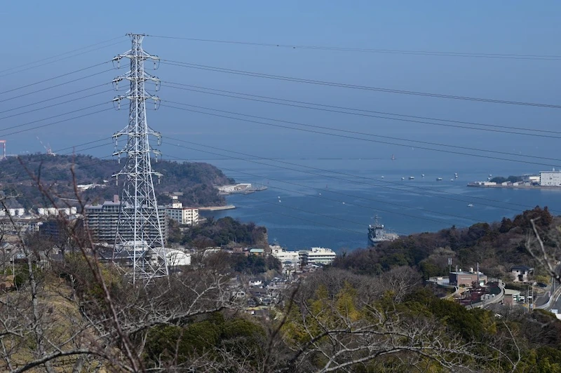 Panoramic view of Tokyo Bay from the hilltop near Anjinzuka, Yokosuka—a view William Adams (Miura Anjin) would have known