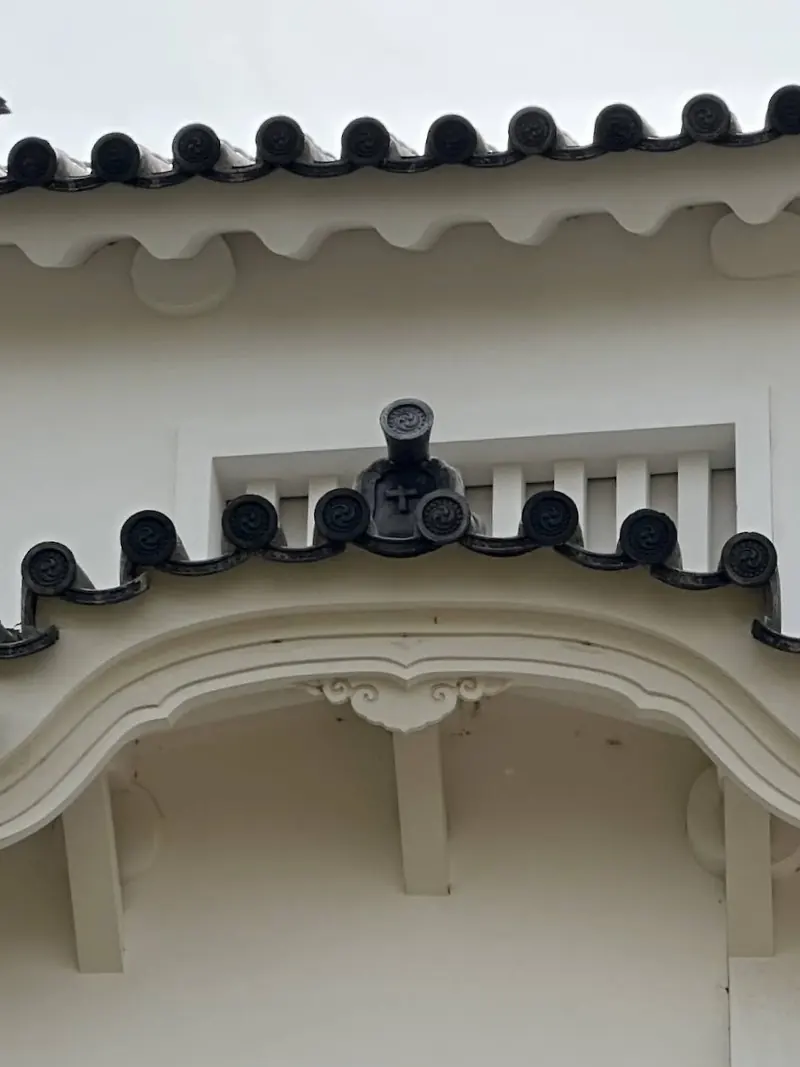 The Cross-Emblazoned Onigawara at Himeji Castle