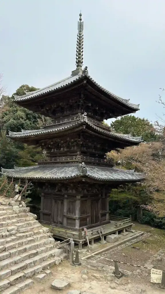 Azuchi Castle Ruins Soken-ji Temple - Three-Story Pagoda, Important Cultural Property from the Muromachi Era