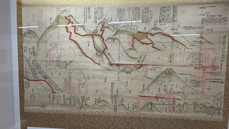 小谷城の全体マップ：城下〜山城のイメージが掴みやすい