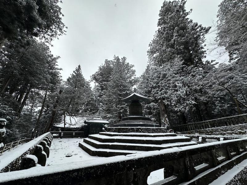 日光東照宮 奥社宝塔 雪化粧