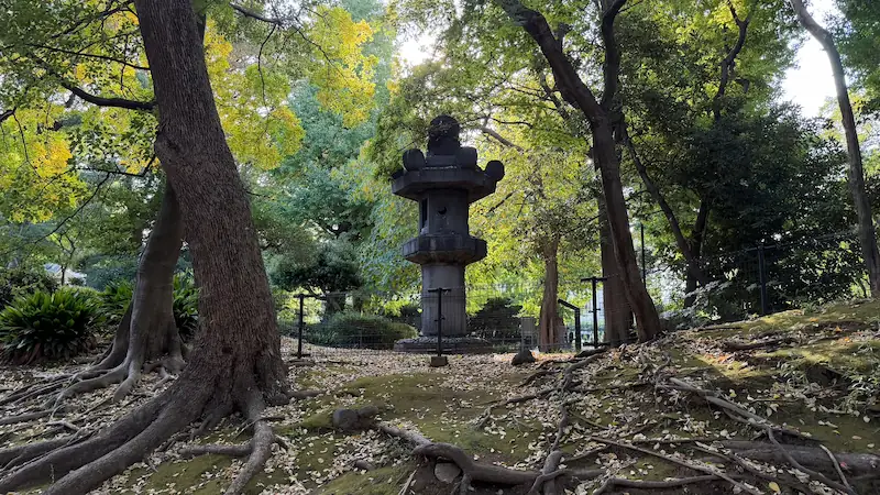 The Obake Toro stone lantern at Ueno Toshogu Shrine