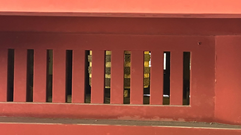 日光東照宮の五重塔　懸垂式の柱