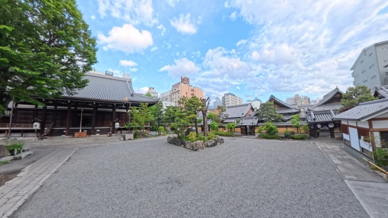 現在の本能寺境内。1592年に現在地へ移転・再建された法華宗大本山