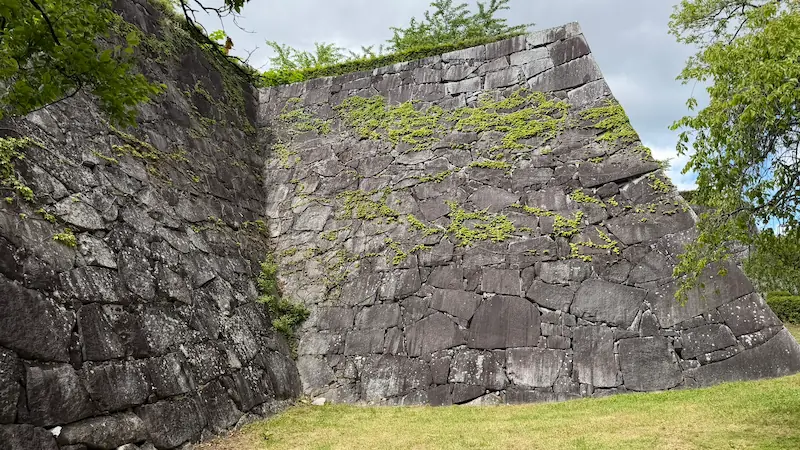 Stone walls of Morioka Castle — surviving ruins