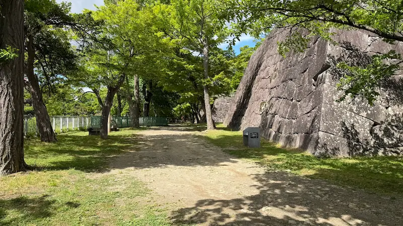 Stone walls of Awajimaru enclosure