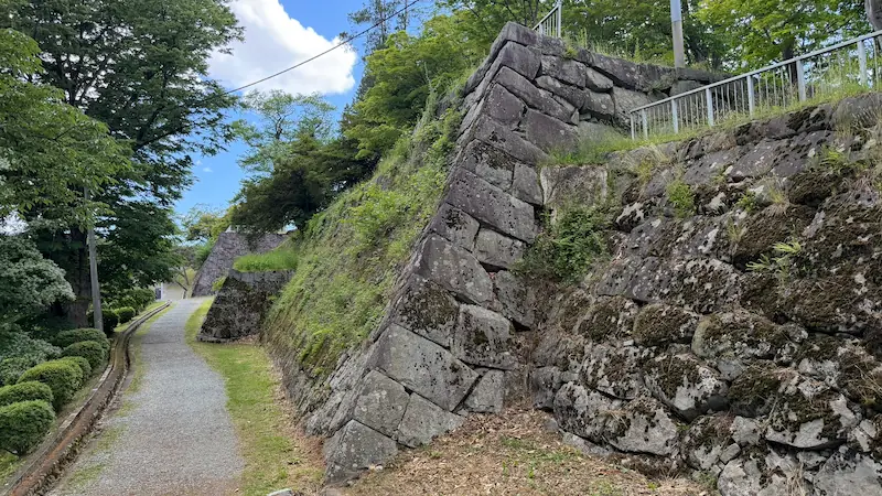 Detail of the stone wall construction at Morioka Castle