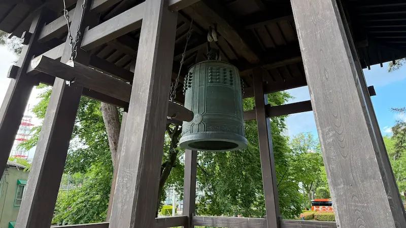 Time bell detail at Morioka Castle Ruins Park