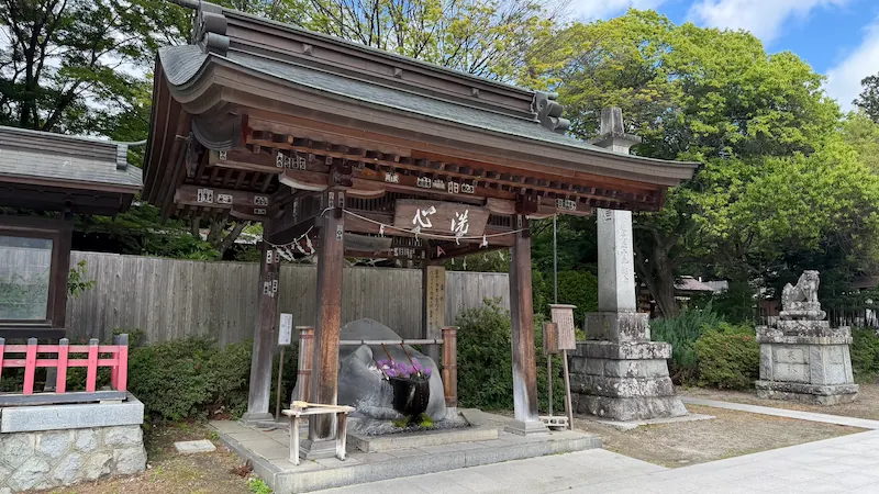 Temizuya at Morioka Hachimangu Shrine