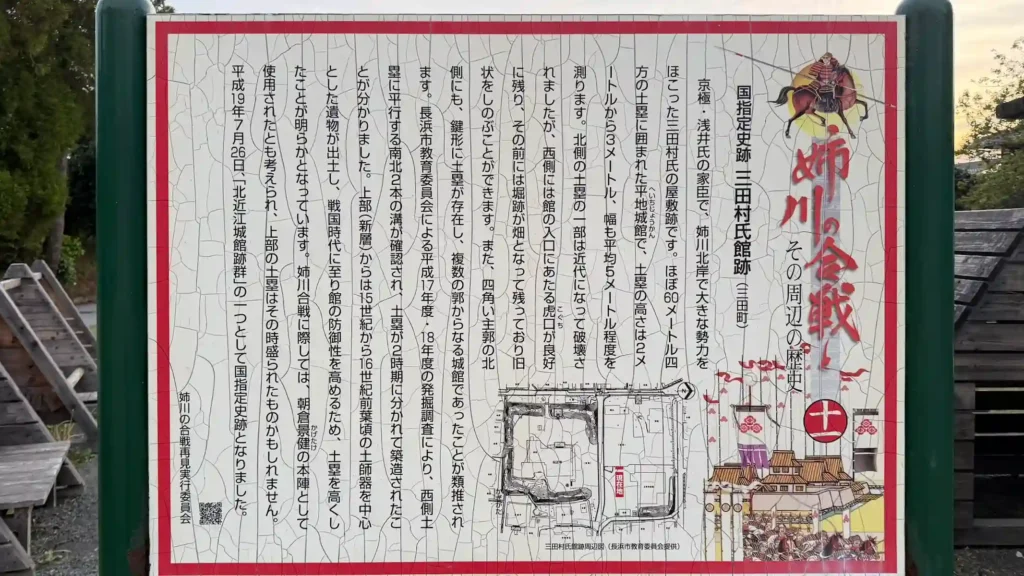 看板番号11 三田村氏館跡 国指定史跡 北近江城館跡群