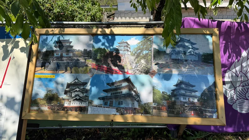 Stone wall repair area at Hirosaki Castle (May 2026)