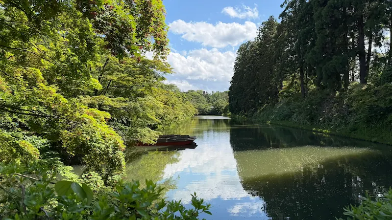 Middle moat at Hirosaki Castle (May 2026)