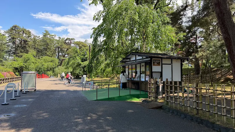 South entrance ticket booth, Hirosaki Park (May 2026)