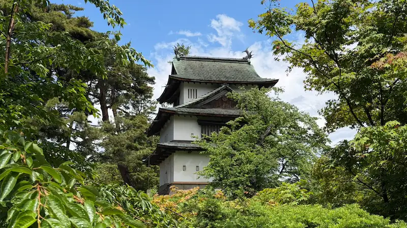 Nijomaru Tatsumi Turret, southeast corner (May 2026)