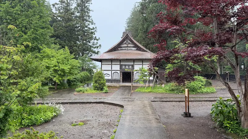 Soryukutsu cave hall at Choshoji Temple, with Buddhist images inside