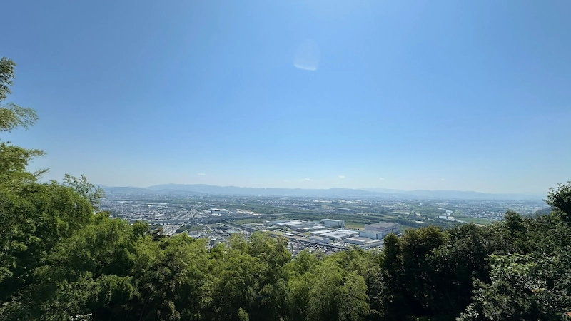 The view from Hatatatematsu Viewpoint on a clear day