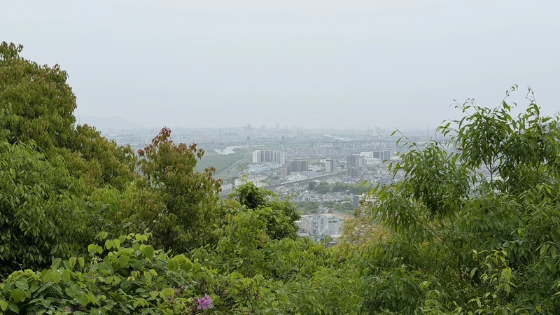 A view of the town from the trail