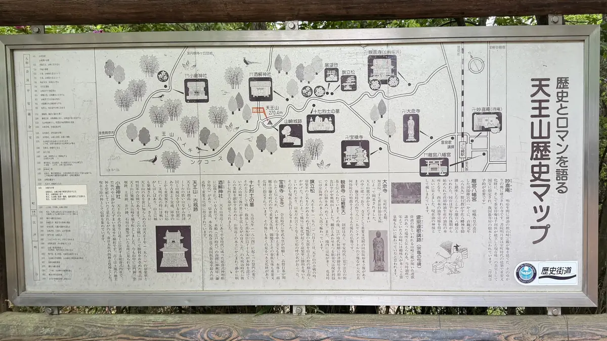 A historical map of Mount Tennōzan