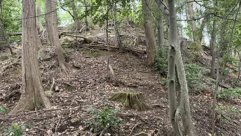 The area around Yamazaki Castle Ruins