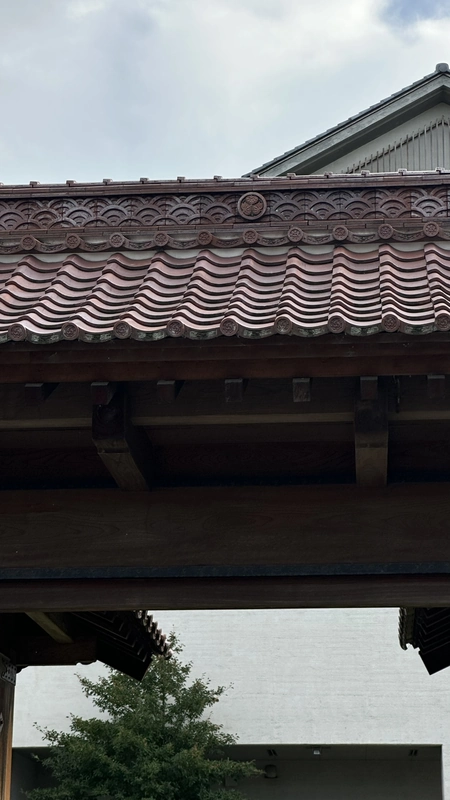 Roof and timber framework of the reconstructed Toneri Gate