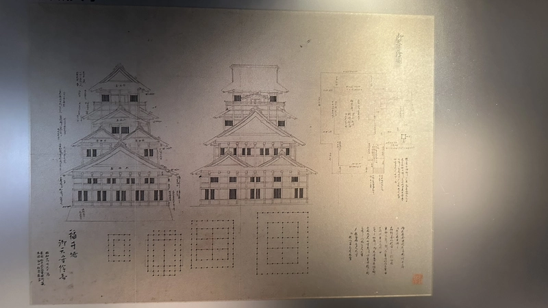 Elevation drawing of a Fukui Castle turret