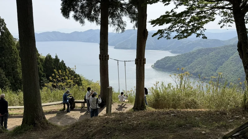 Scenic swing near the upper station, looking toward Lake Yogo