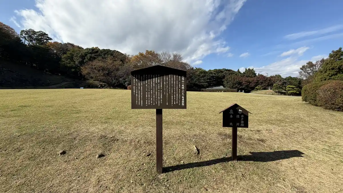 Open lawn maintained on the site of the second enclosure