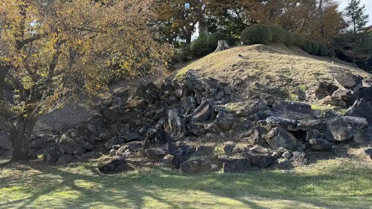 Remains of stone walling around the second enclosure