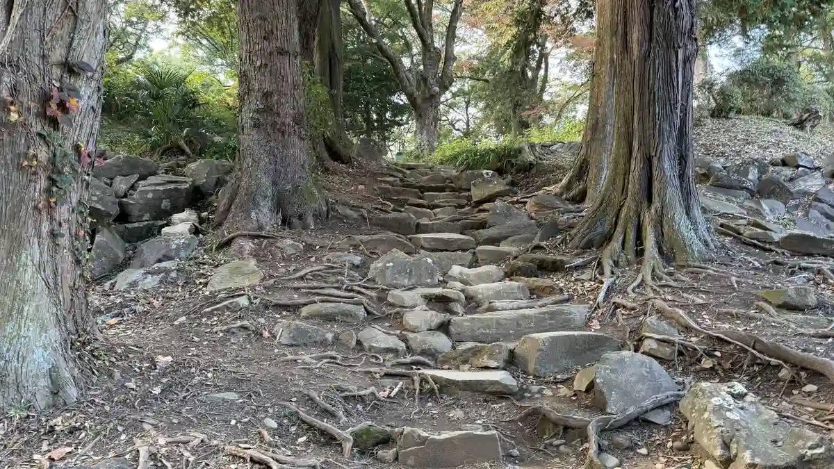 Remains of stone walling around the second enclosure