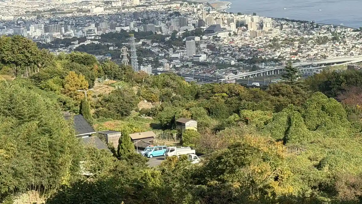 The town of Odawara seen from Ishigakiyama