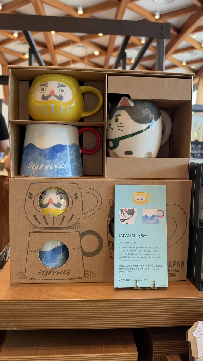 和田倉噴水公園店のマグカップ展示