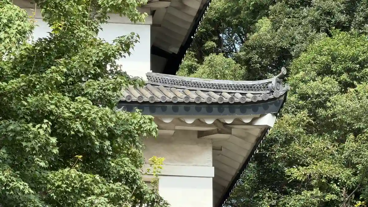 富士見櫓の軒と白壁