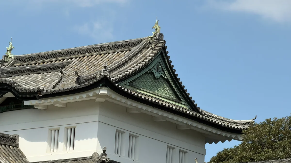 伏見櫓上層の入母屋屋根