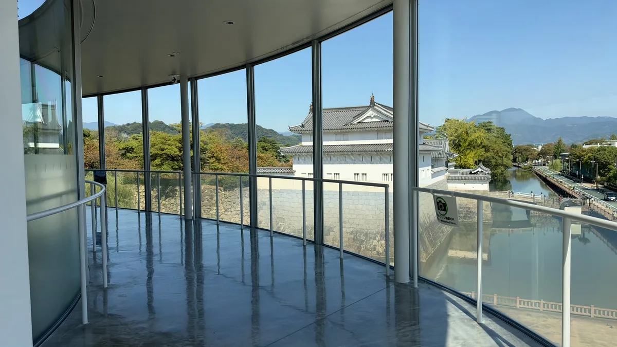 Tatsumi Turret through the museum windows