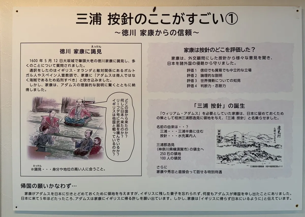 Panel on Tokugawa Ieyasu's trust in Adams